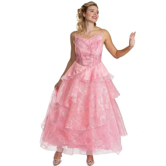 NEW Universal Pictures Wicked Glinda Pink Prestige Gown Disguise Costume Sz M - Picture 1 of 3